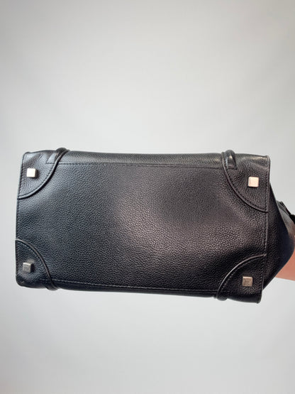Celine Mini Phantom Luggage Tote – Black Drummed Leather