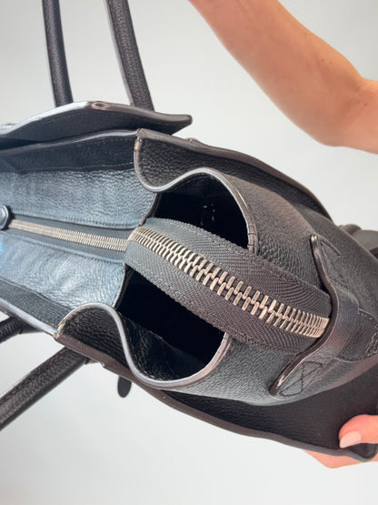 Celine Mini Phantom Luggage Tote – Black Drummed Leather
