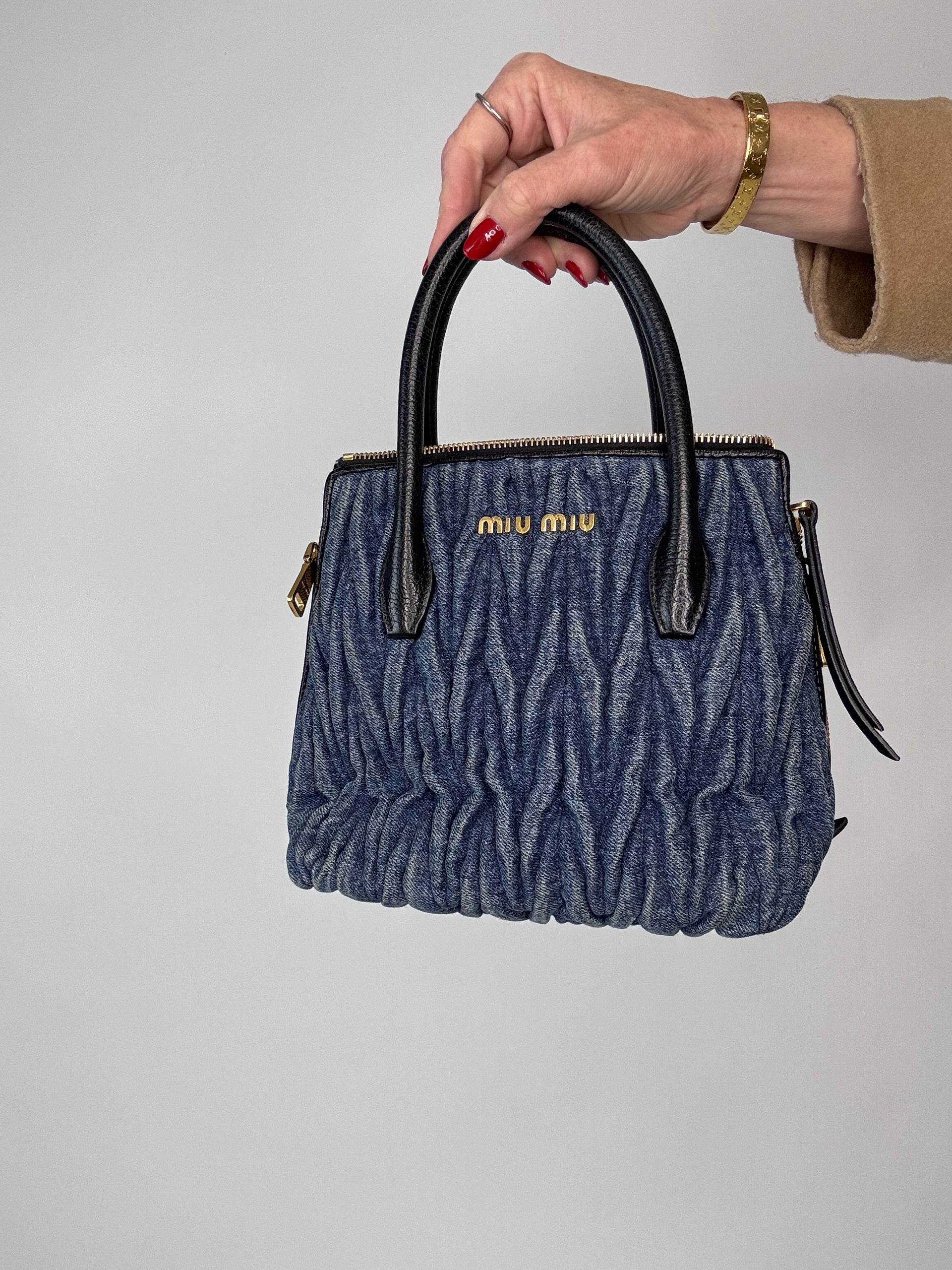 Miu Miu Denim Vintage Small Two Bag – thestilstyle