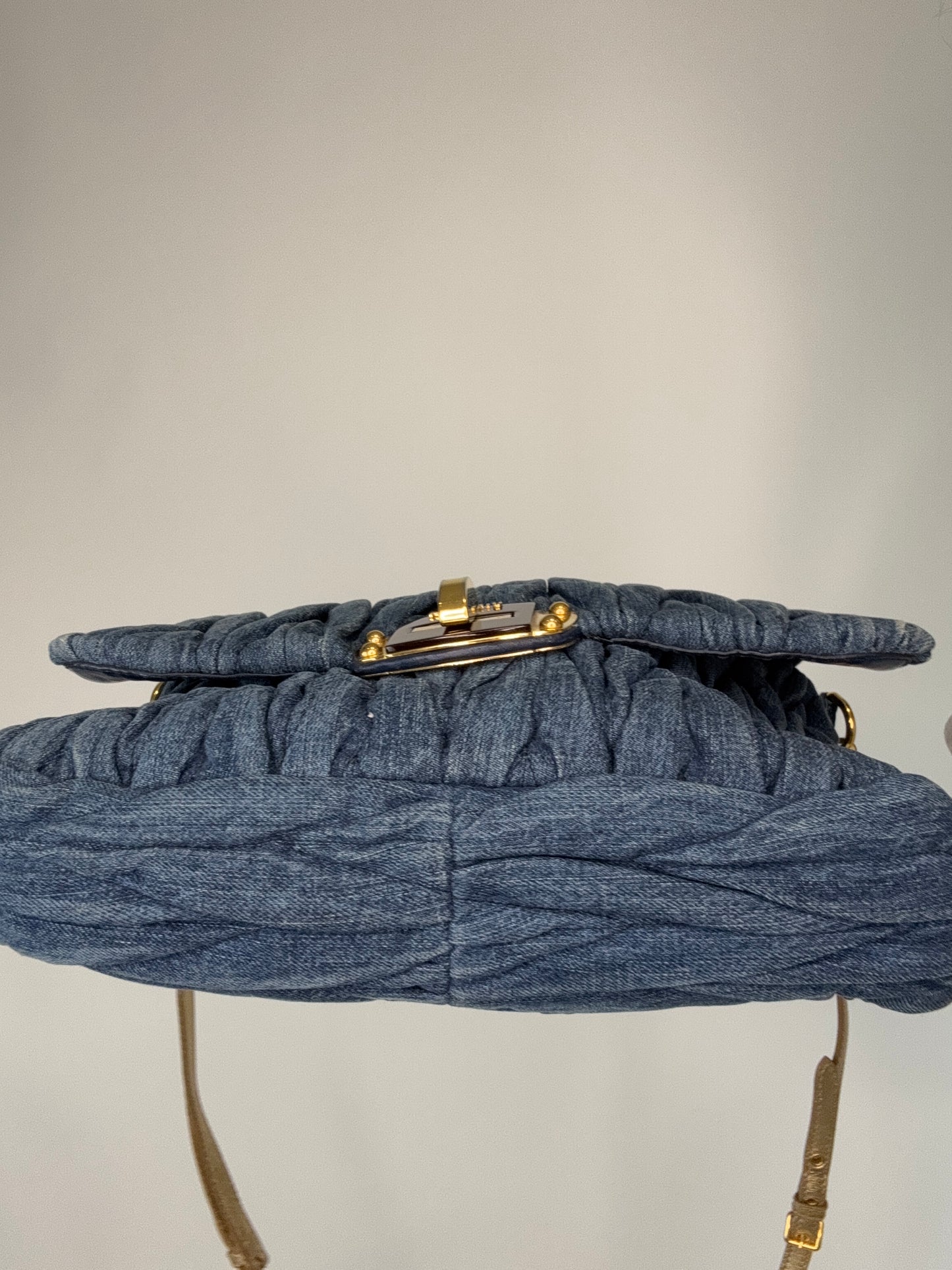 Miu Miu Denim Rare Matelasse  Double Sided Bag