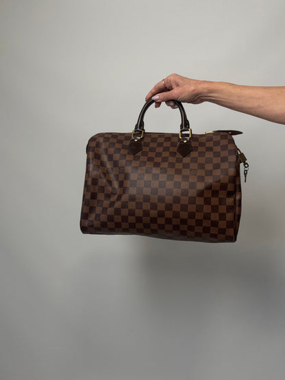 Louis Vuitton Damier Ebene Speedy 35 front