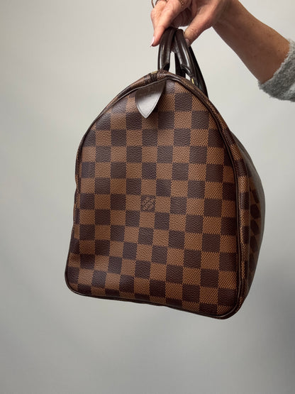 Louis Vuitton Damier Ebene Speedy 35 left side
