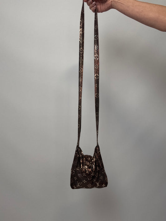 Louis Vuitton Monogram Mesh Metal Frances Bronze Shoulder Bag