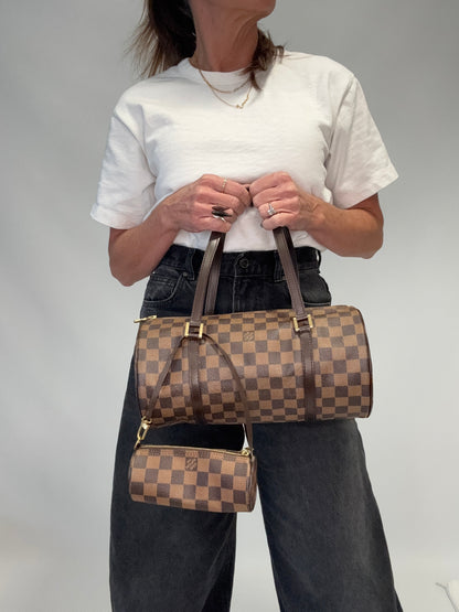 Louis Vuitton Damier Ebene Papillon 30 Set with Mini Pouch