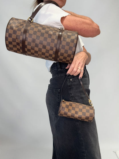 Louis Vuitton Damier Ebene Papillon 30 Set with Mini Pouch