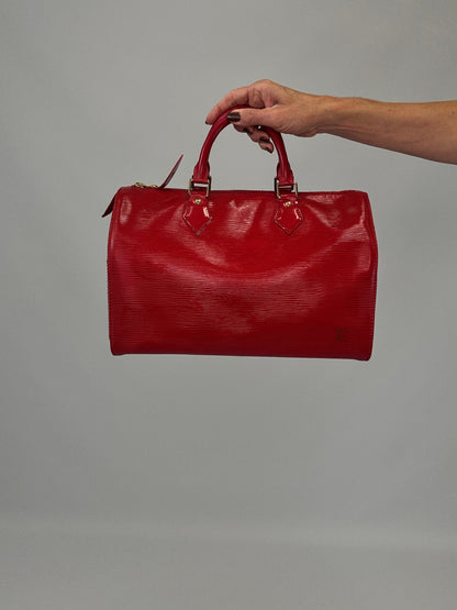 Louis Vuitton Epi Speedy 30 - Red
