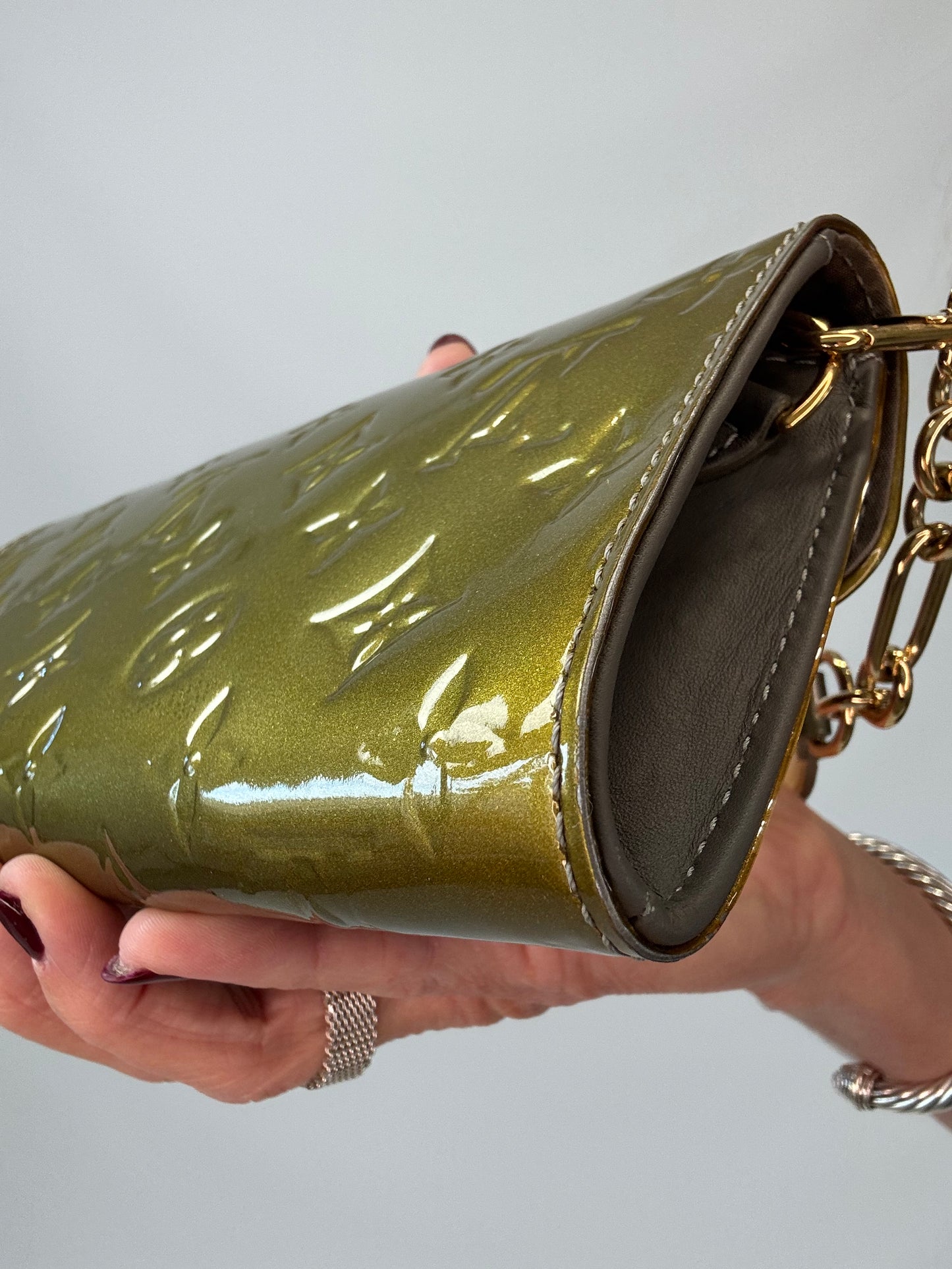 Louis Vuitton Monogram Vernis Sunset Boulevard Gris Art Deco