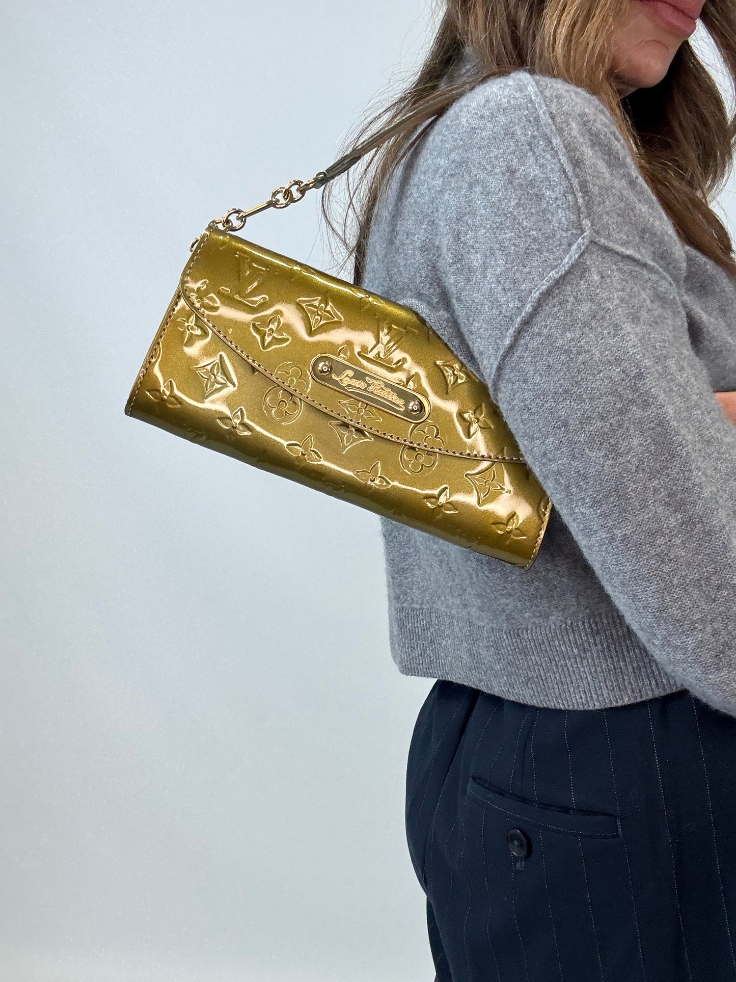 Louis Vuitton Monogram Vernis Sunset Boulevard Gris Art Deco