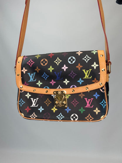 Louis Vuitton Murakami Black Multi Colored Monogram Sologne Bag