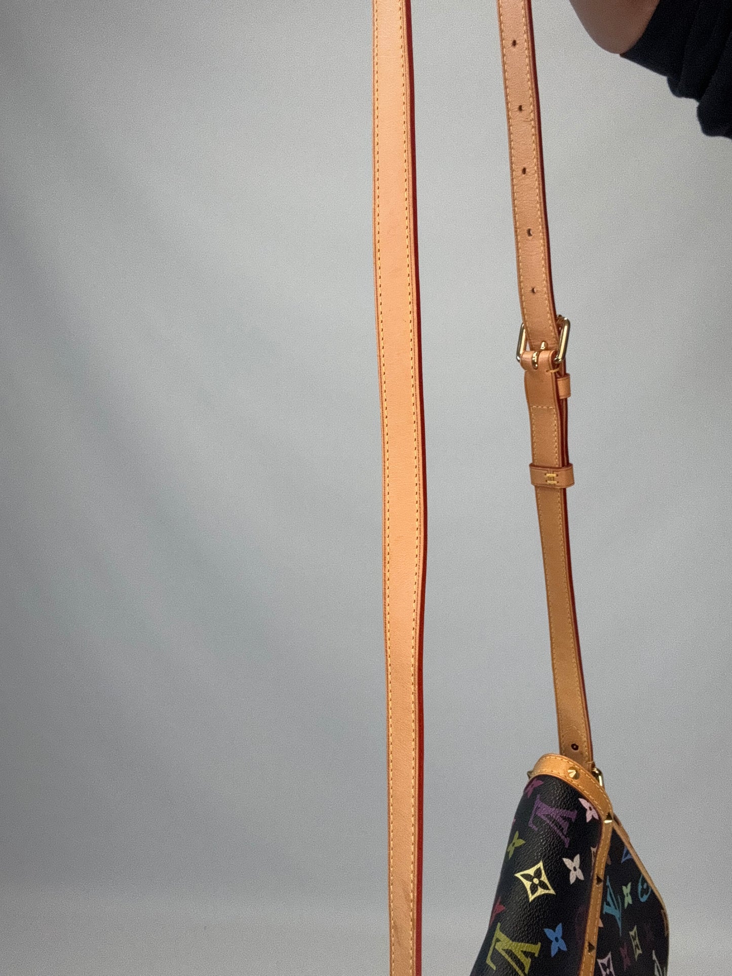 Louis Vuitton Murakami Black Multi Colored Monogram Sologne Bag