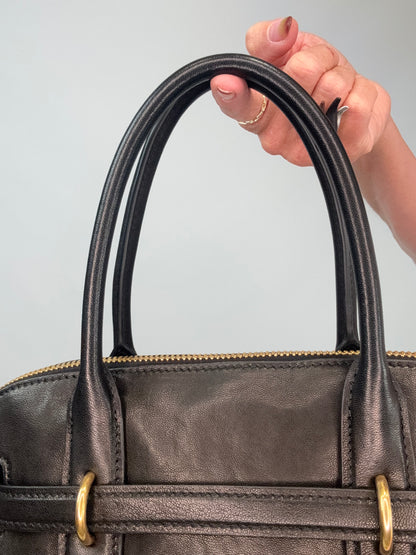 Miu Miu Aventure Nappa Leather Top Handle - Black