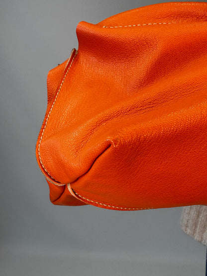 Miu Miu Leather Logo Shoulder Bag - Orange
