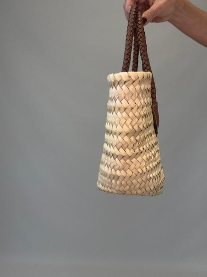 Miu Miu Logo Patch Raffia Tote Bag