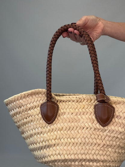 Miu Miu Logo Patch Raffia Tote Bag