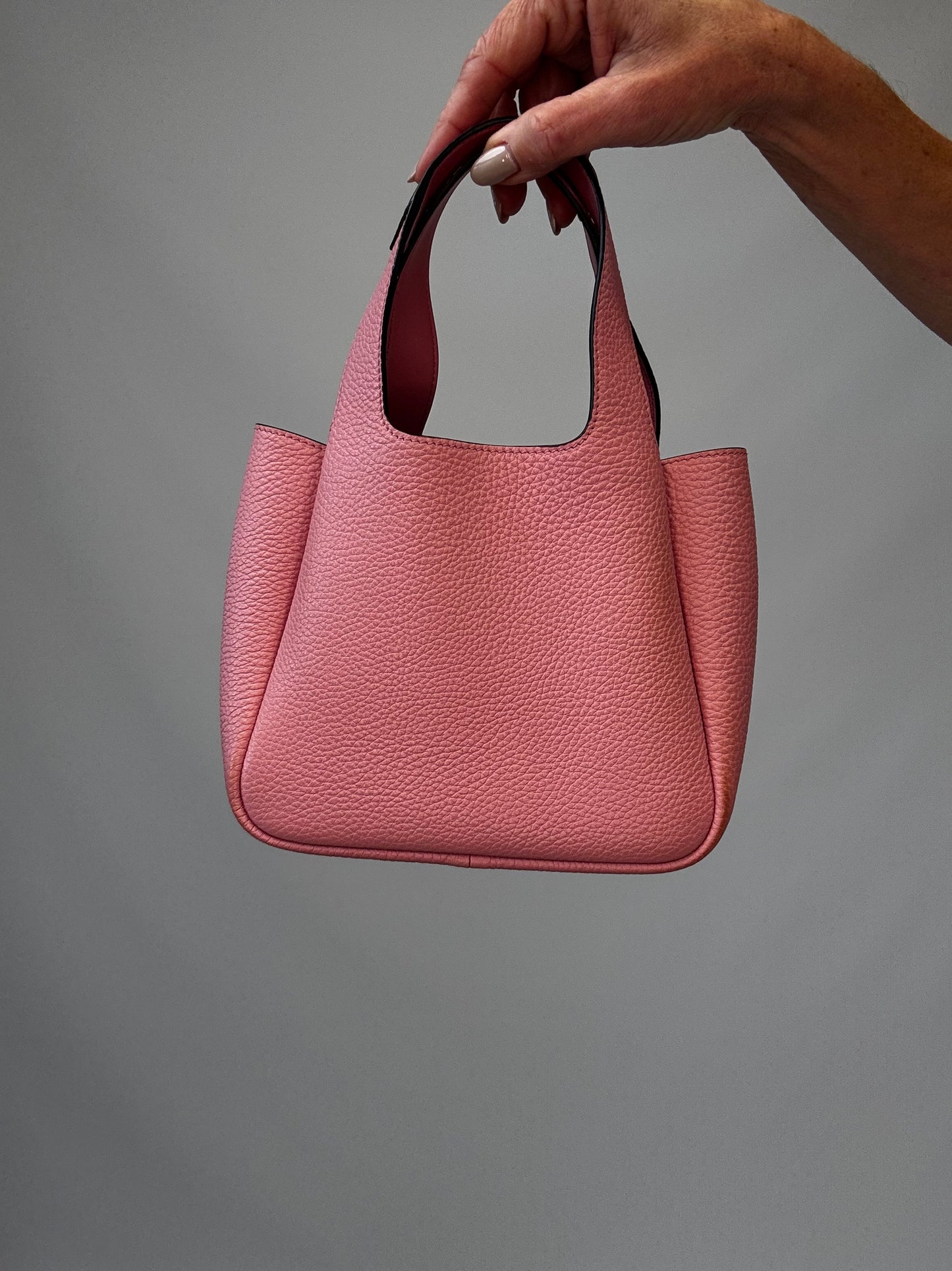 Prada Mini Calfskin Leather Tote Bag - Pink