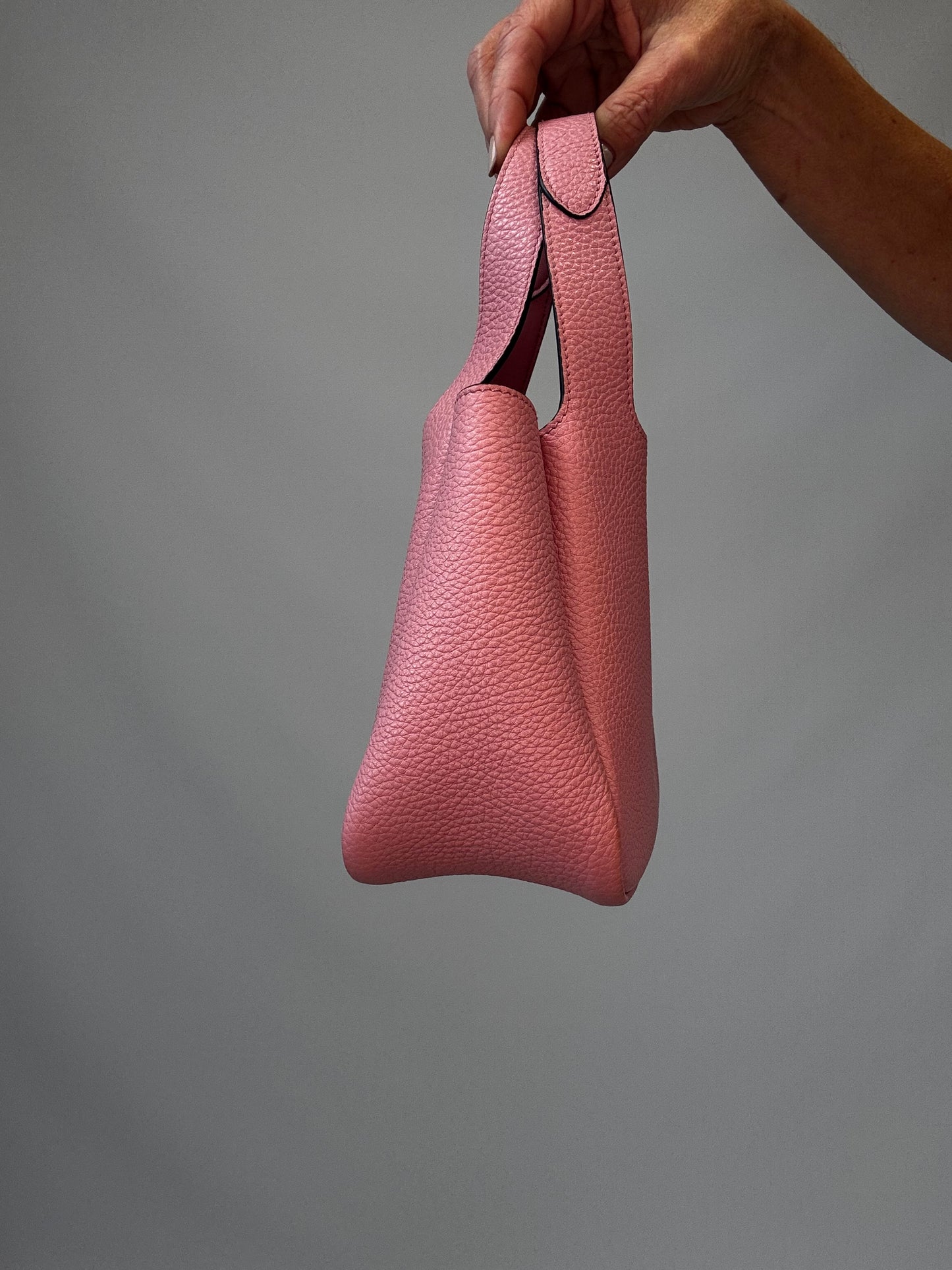 Prada Mini Calfskin Leather Tote Bag - Pink
