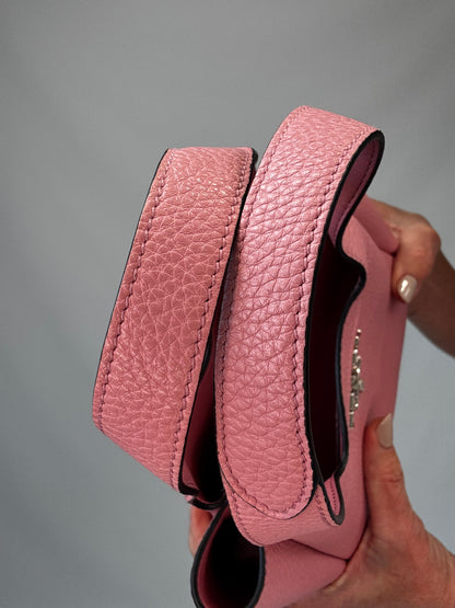 Prada Mini Calfskin Leather Tote Bag - Pink