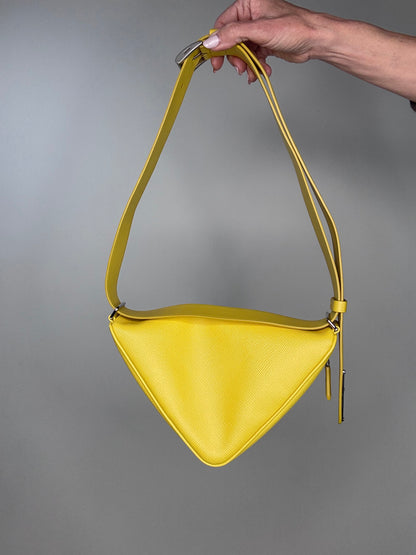 Prada Saffiano Triangle Shoulder Belt Bag