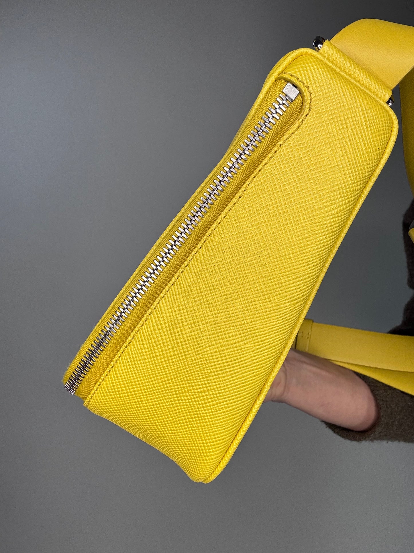 Prada Saffiano Triangle Shoulder Belt Bag