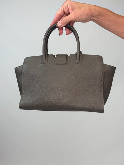 Saint Laurent Downtown Monogram Cabas Baby Tote- Grey