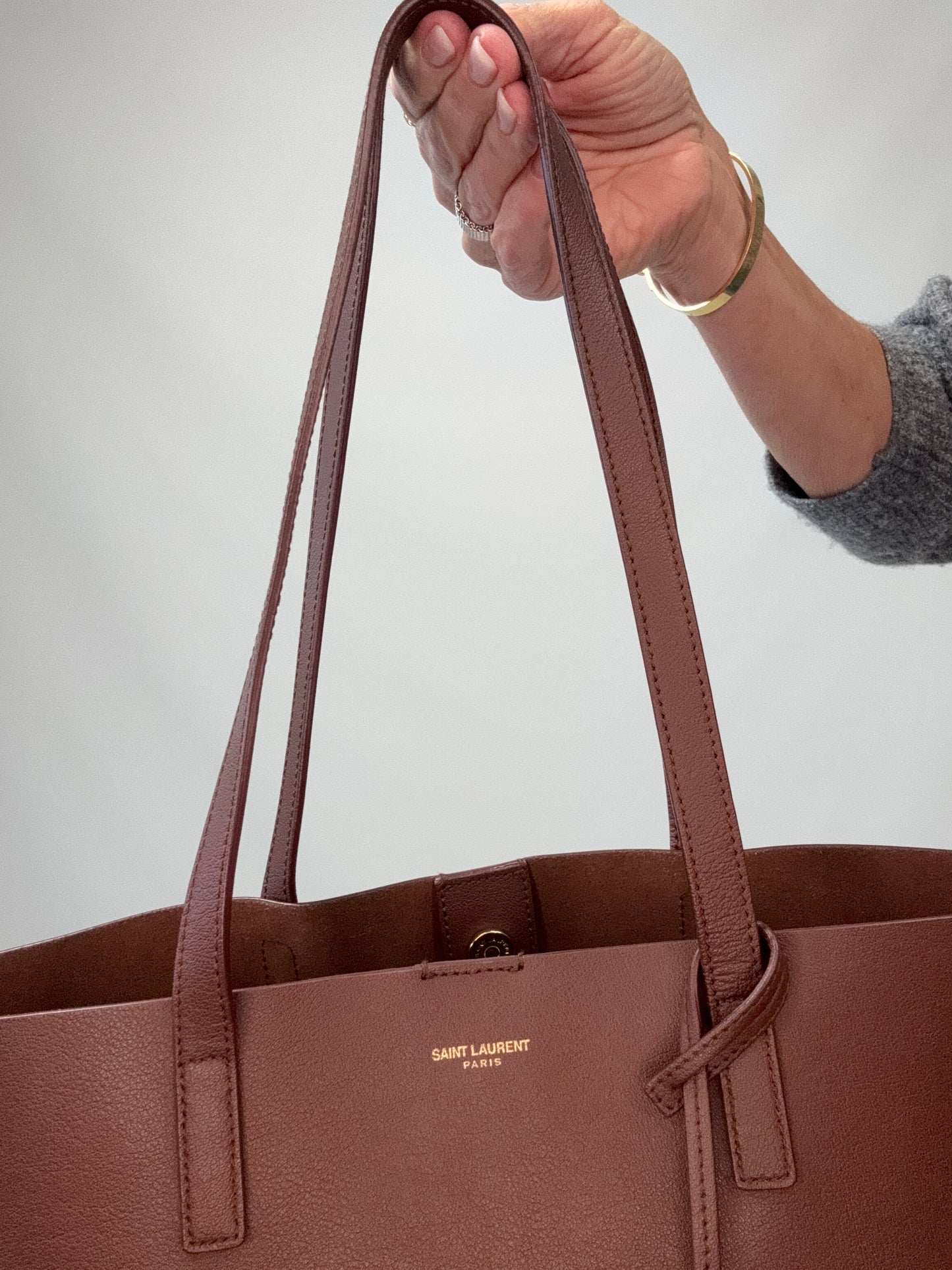 Saint Laurent Shopping Tote - Brown