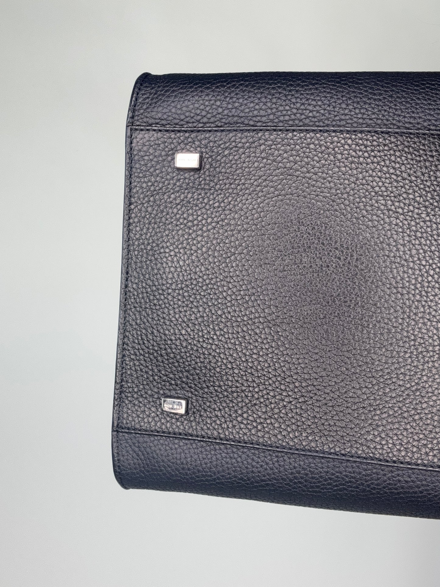 The Row Matte Grained Calfskin Soft Margaux 15 - Navy