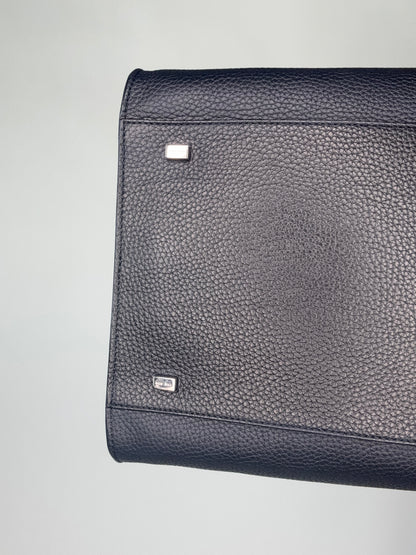 The Row Matte Grained Calfskin Soft Margaux 15 - Navy