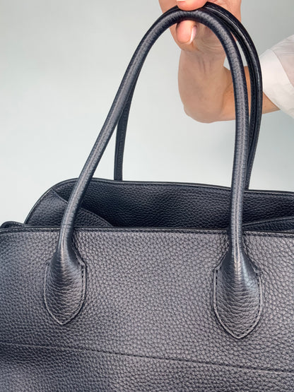 The Row Matte Grained Calfskin Soft Margaux 15 - Navy