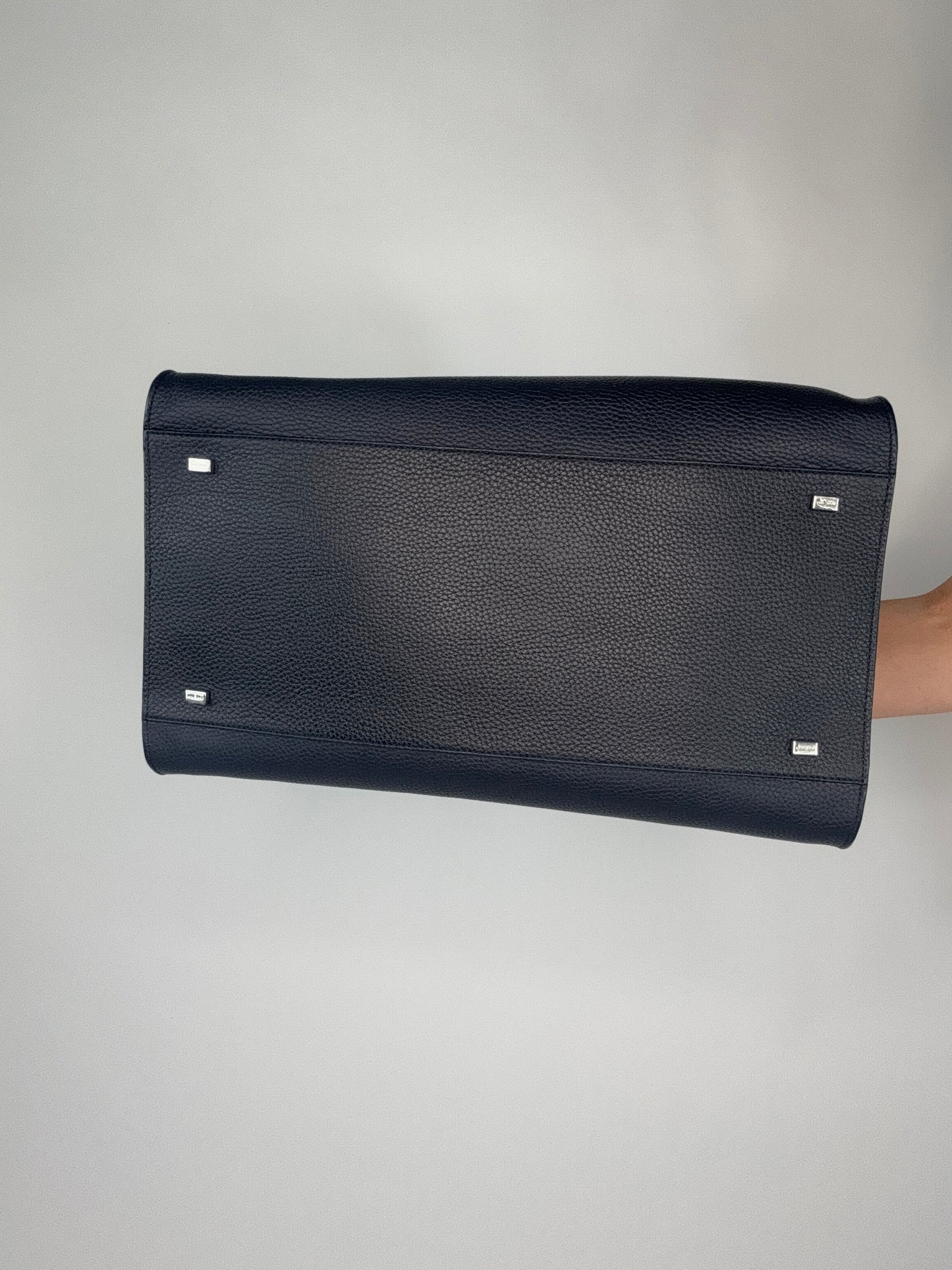 The Row Matte Grained Calfskin Soft Margaux 15 - Navy