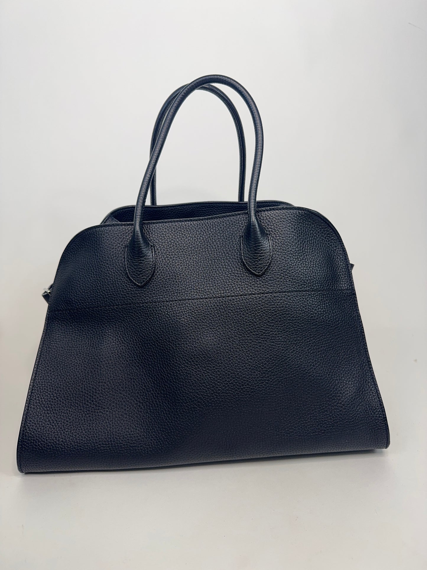 The Row Matte Grained Calfskin Soft Margaux 15 - Navy