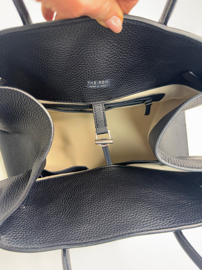 The Row Matte Grained Calfskin Soft Margaux 15 - Navy