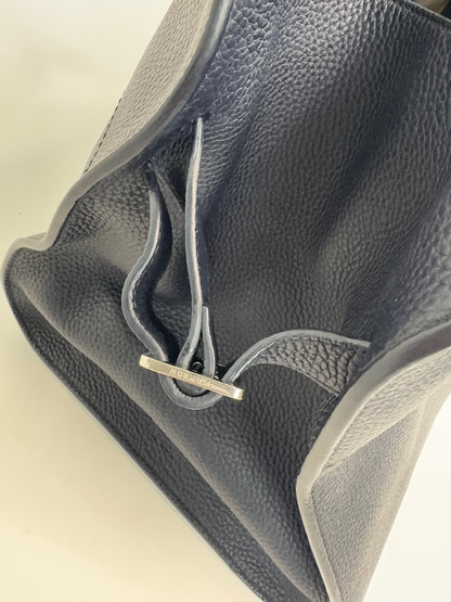 The Row Matte Grained Calfskin Soft Margaux 15 - Navy