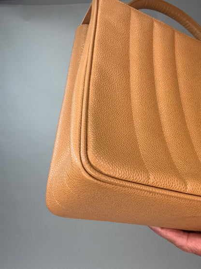 Vintage Chanel Caviar Vertical Kelly Flap Bag