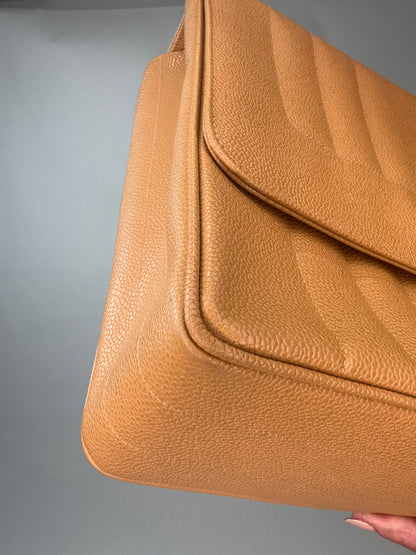 Vintage Chanel Caviar Vertical Kelly Flap Bag