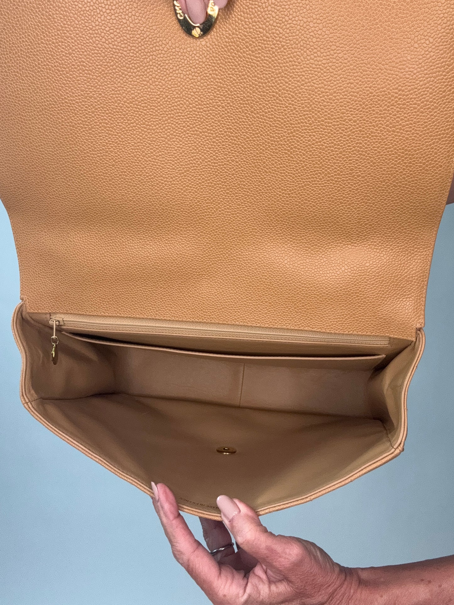 Vintage Chanel Caviar Vertical Kelly Flap Bag