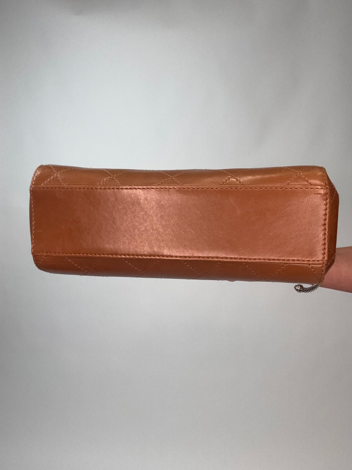 Vintage Chanel Top Handle Flap Bag - Brown