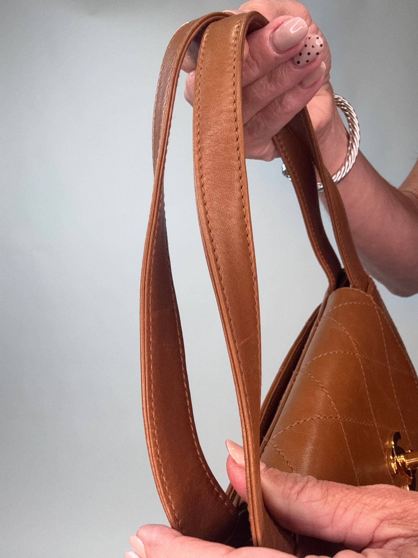 Vintage Chanel Top Handle Flap Bag - Brown