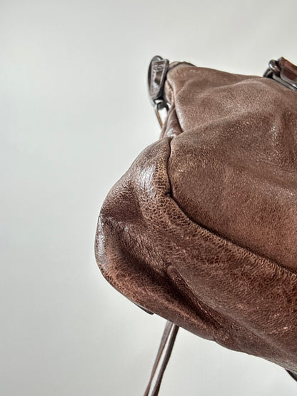 Balenciaga Classic First Motorcycle Bag back left bottom corner