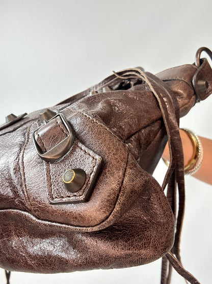 Balenciaga Classic First Motorcycle Bag front right bottom corner