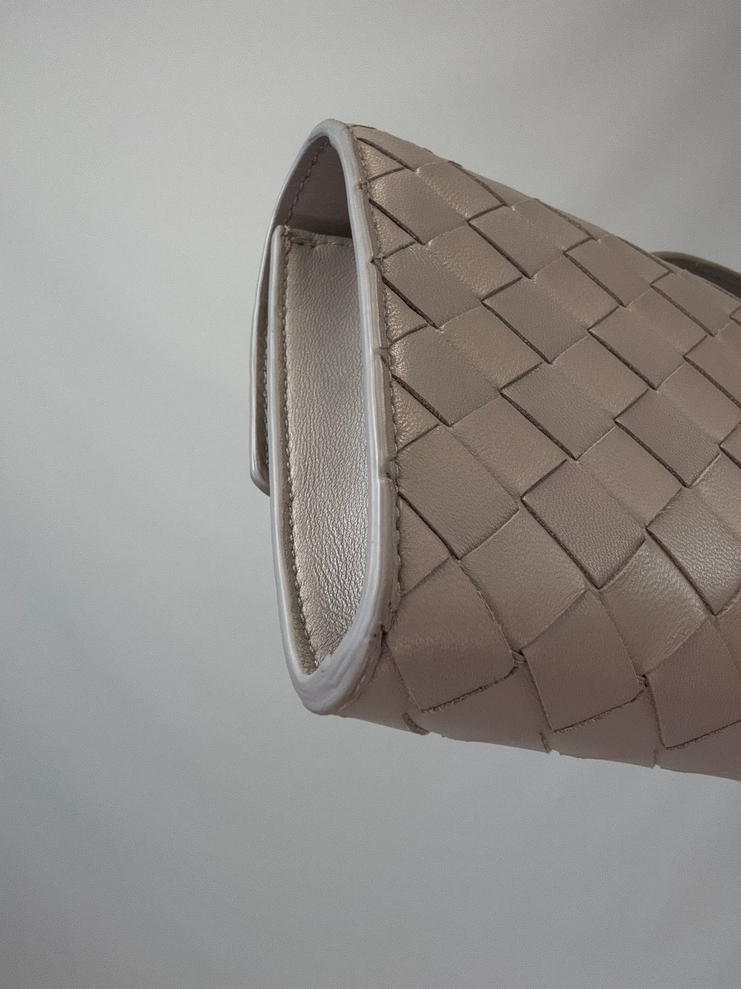 Bottega Veneta Andiamo Clutch back left bottom corner