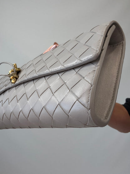 Bottega Veneta Andiamo Clutch front right bottom corner