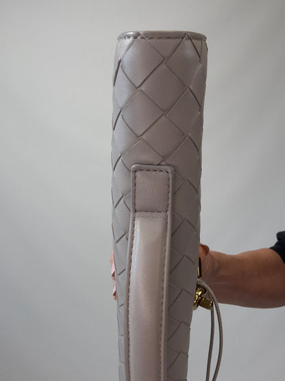Bottega Veneta Andiamo Clutch top right of handbag