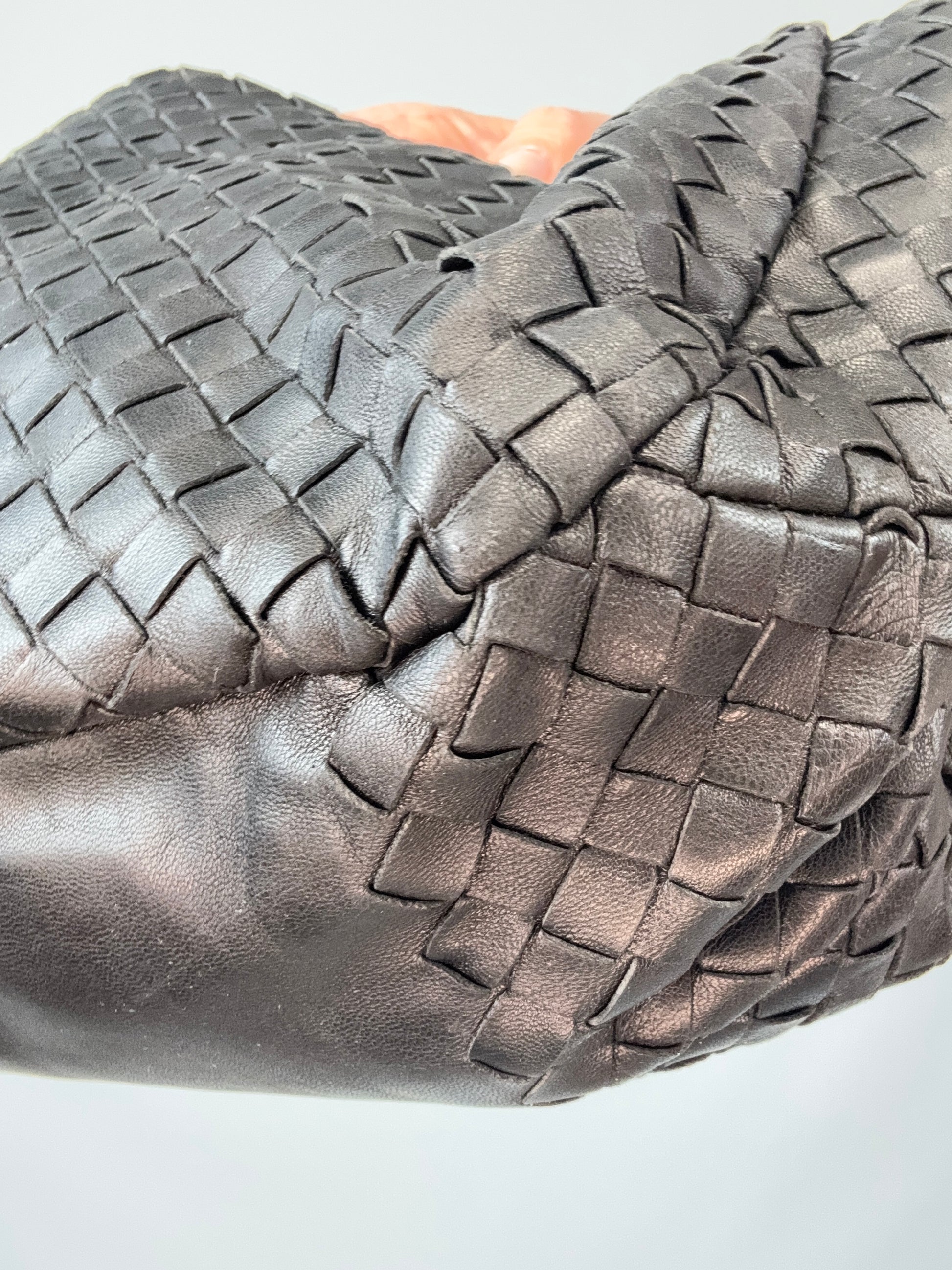 Bottega Veneta Intrecciato Campana Hobo Bag back right bottom corner