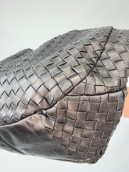 Bottega Veneta Intrecciato Campana Hobo Bag front right bottom corner