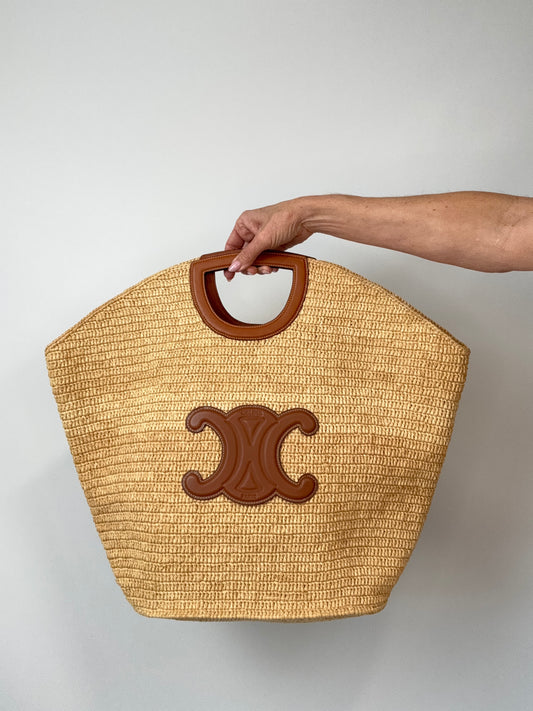 Celine Classic Raffia Tote