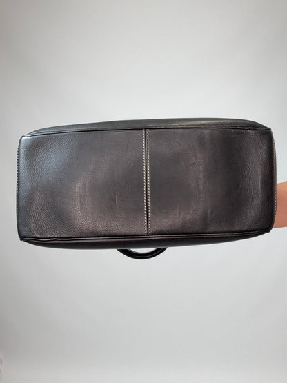 Celine Leather Boogie Bag in Black bottom of handbag