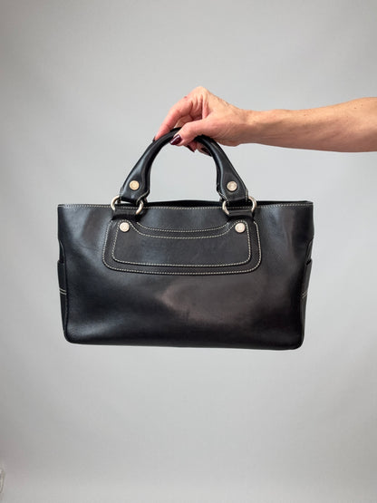 Celine Leather Boogie Bag in Black
