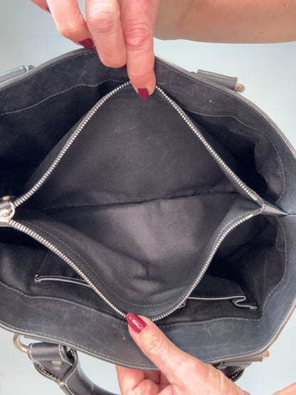 Celine Leather Boogie Bag in Black interior of zipper pocket