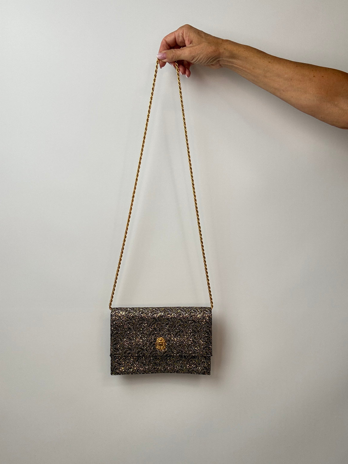 Celine Metallic Brocade Evening Bag - Vintage