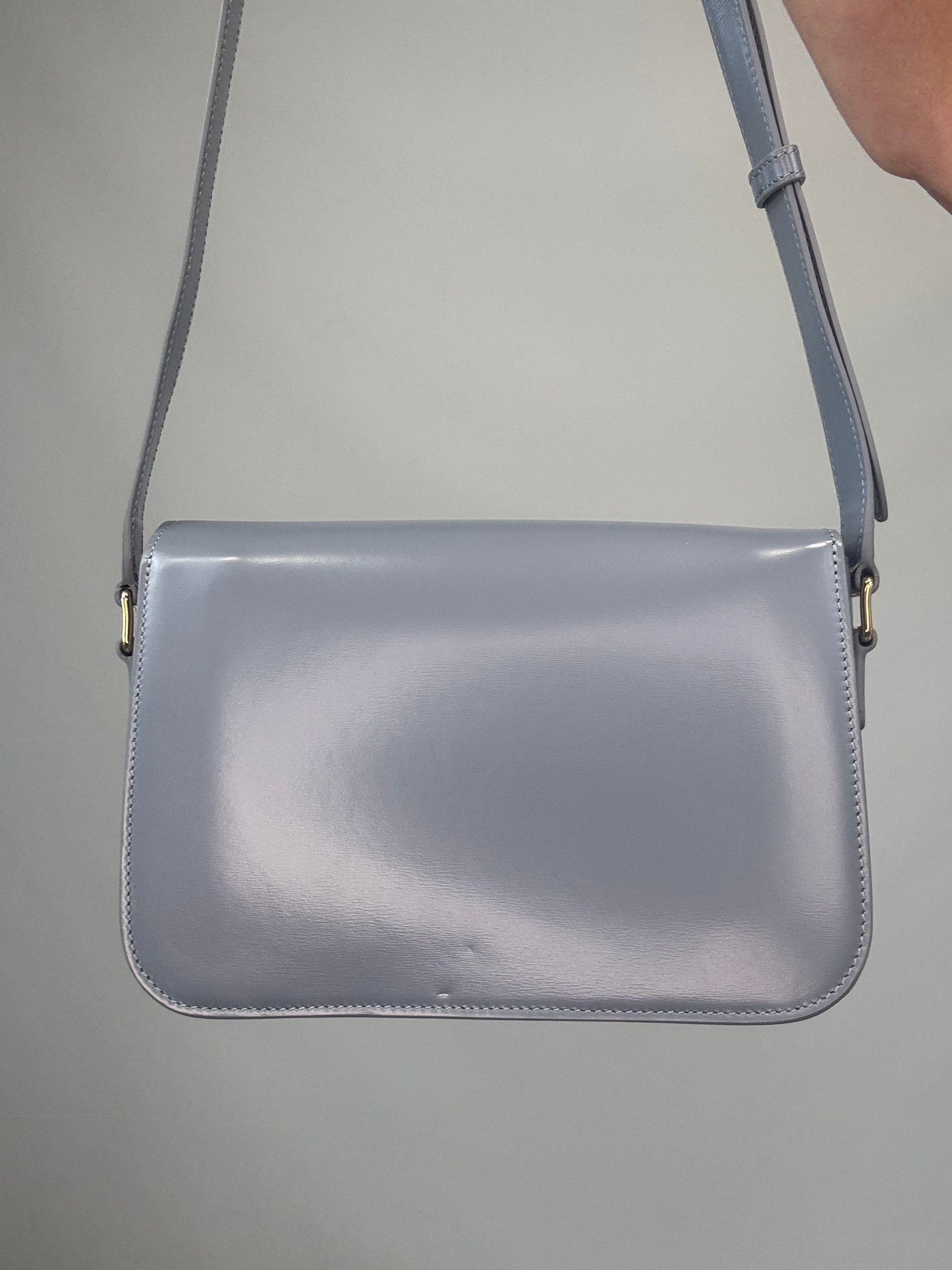 Celine Teen Triomphe Calfskin Shoulder Bag back of handbag